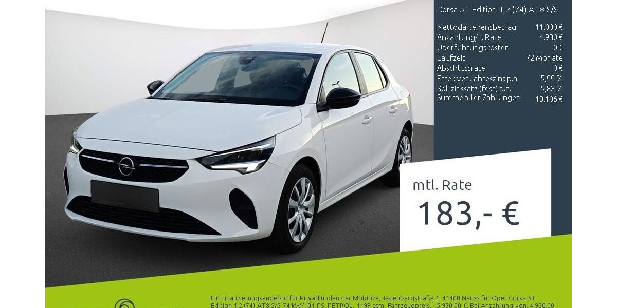 Opel Corsa 18.833 km 15.889 &euro; Stuhr 28816