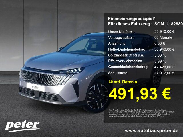 Peugeot 5008 9.500 km 38.940 € Mühlhausen 99974