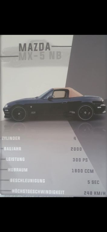 Mazda MX-5 180.000 km 13.400 € Ulm 89284