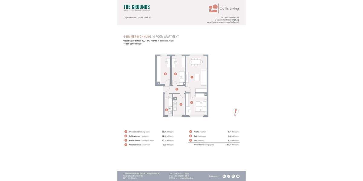 Etagenwohnung Schorfheide Lichterfelde - 4 Zimmer, 67 m&sup2;, 140.000&euro; | Angebot:24802705