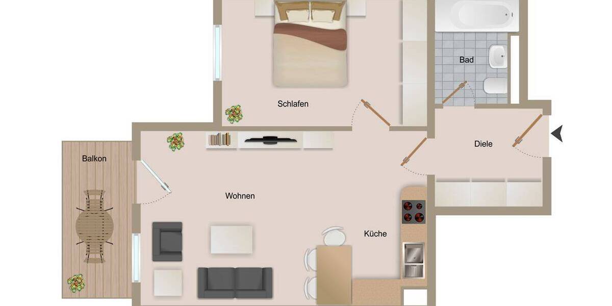 Etagenwohnung Frankenberg Dittersbach - 2 Zimmer, 46.000&euro; | Angebot:22414926