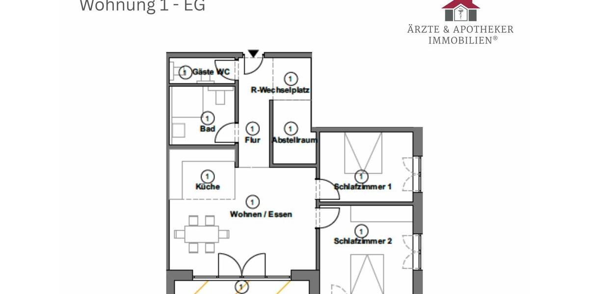 Erdgeschoßwohnung Tostedt - 3 Zimmer, 117 m&sup2;, 1.550&euro; | Angebot:26383546