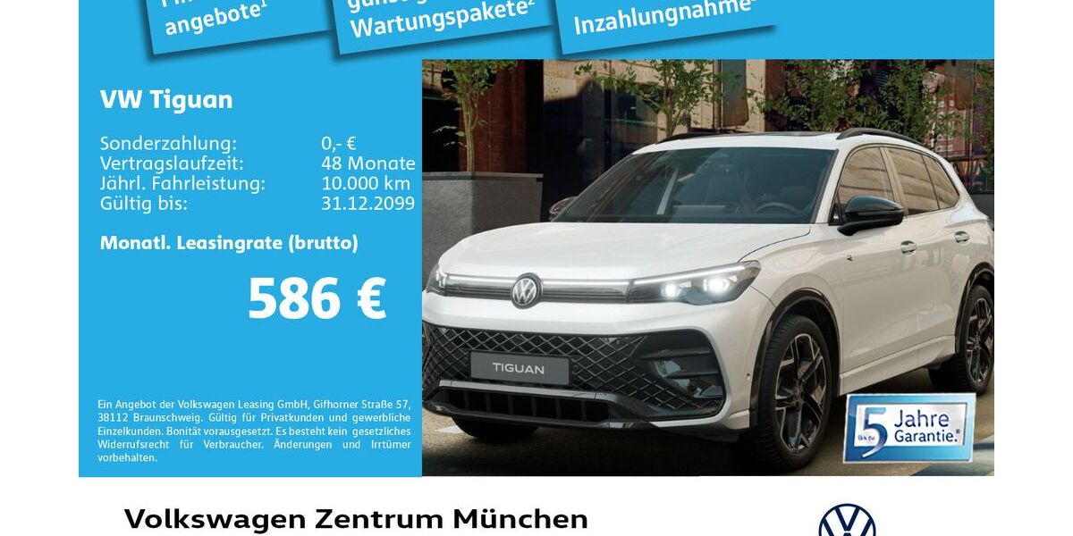 VW Tiguan 8.500 km 52.490 &euro; München 80687