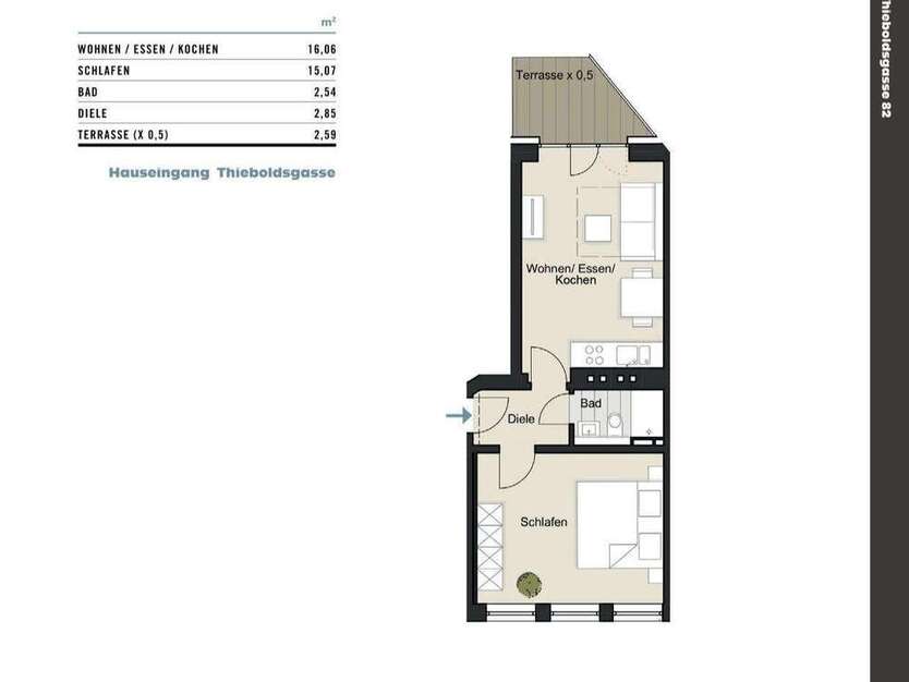 Wohnung zum Kaufen in Köln 269.000 € 39.11 m²