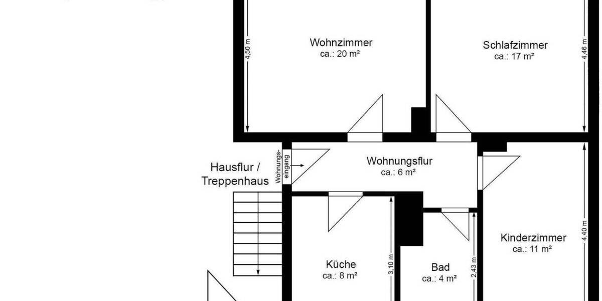 Etagenwohnung Dessau-Roßlau Roßlau - 3 Zimmer, 67 m&sup2;, 92.000&euro; | Angebot:25780809
