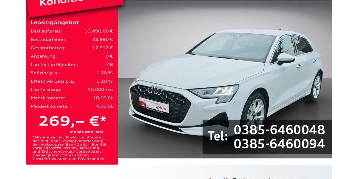 Audi A3 19.100 km 33.490 &euro; Schwerin 19061