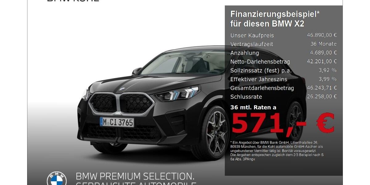 BMW X2 8.795 km 46.390 &euro; Aachen 52078