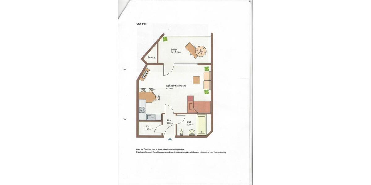 Etagenwohnung Germering - 1 Zimmer, 37 m&sup2;, 235.000&euro; | Angebot:26918100