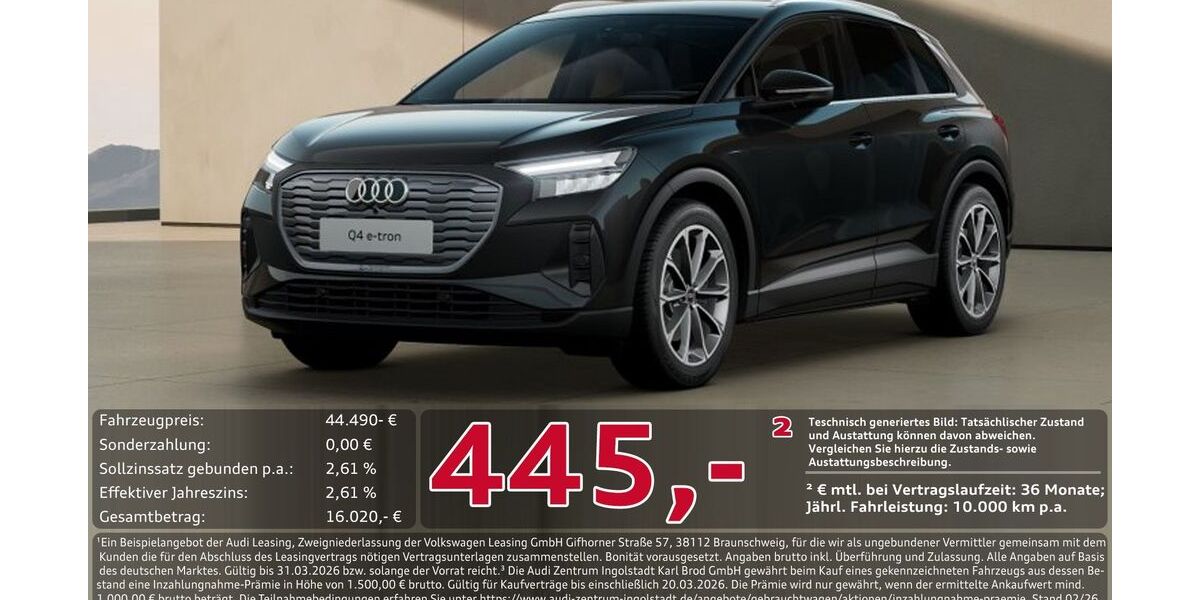 Audi Q4 e-tron 7.875 km 44.490 &euro; Ingolstadt 85057