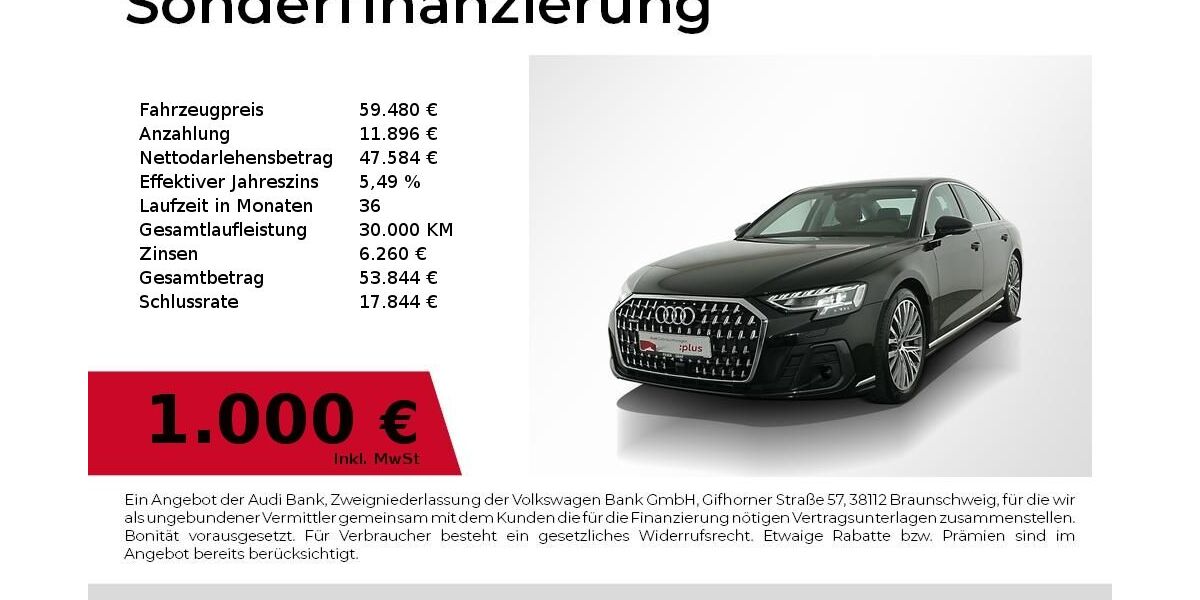 Audi A8 24.350 km 59.480 &euro; Nürnberg 90441