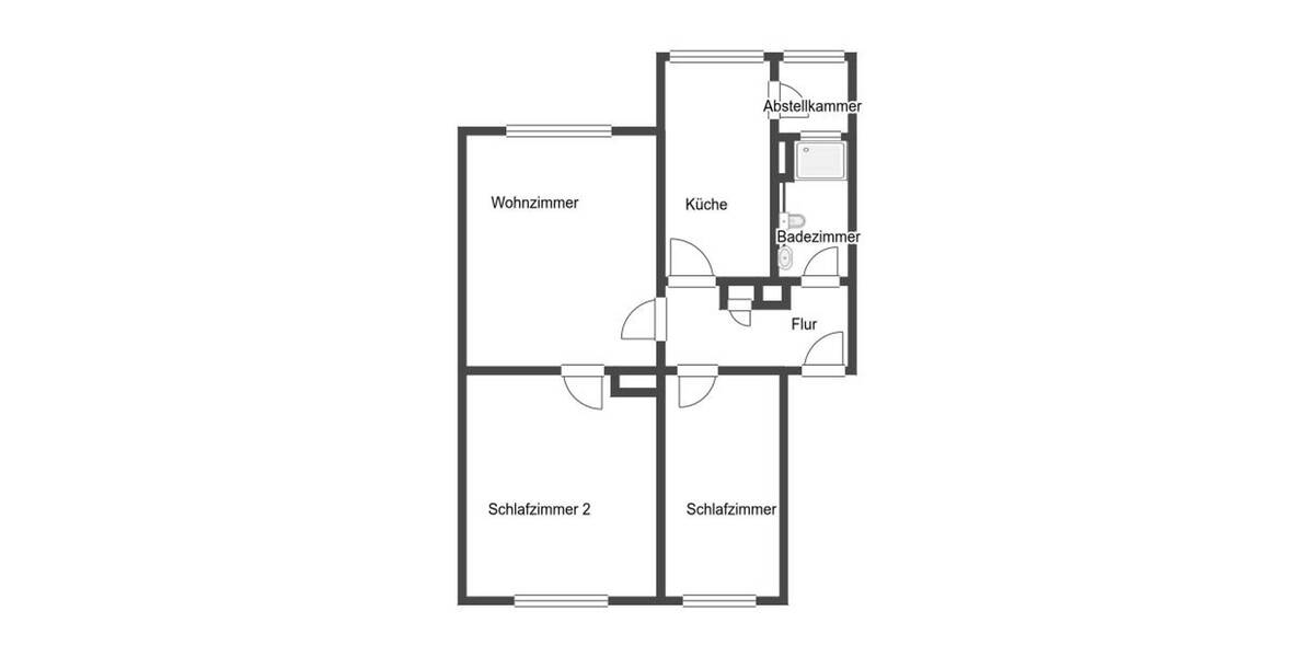 Etagenwohnung Krefeld Linn - 3 Zimmer, 52 m&sup2;, 99.000&euro; | Angebot:26423769