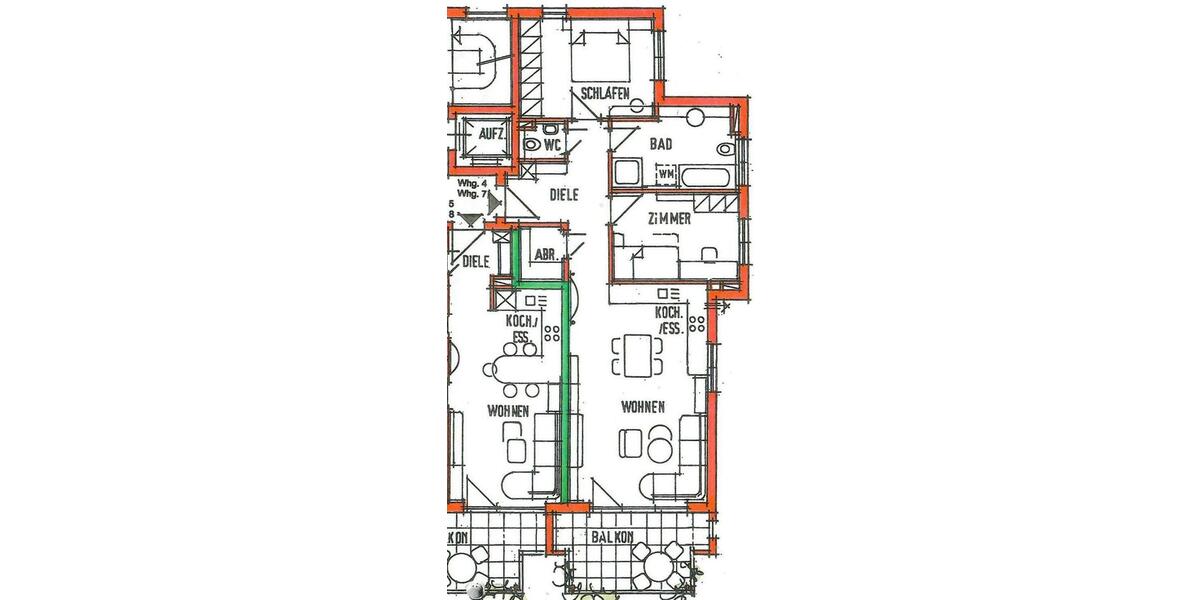 Neuwertige 3,5 Zimmer Wohnung 81m², ruhige Lage, in Seenähe 3.5 zimmer