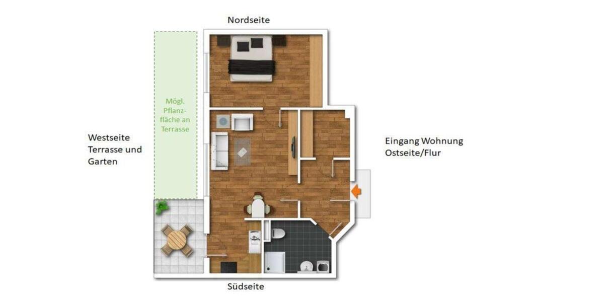 Kauf oder ggf. Miete - Schöne 2-Zimmer-Whg im Betreuten Wohnen 2 zimmer