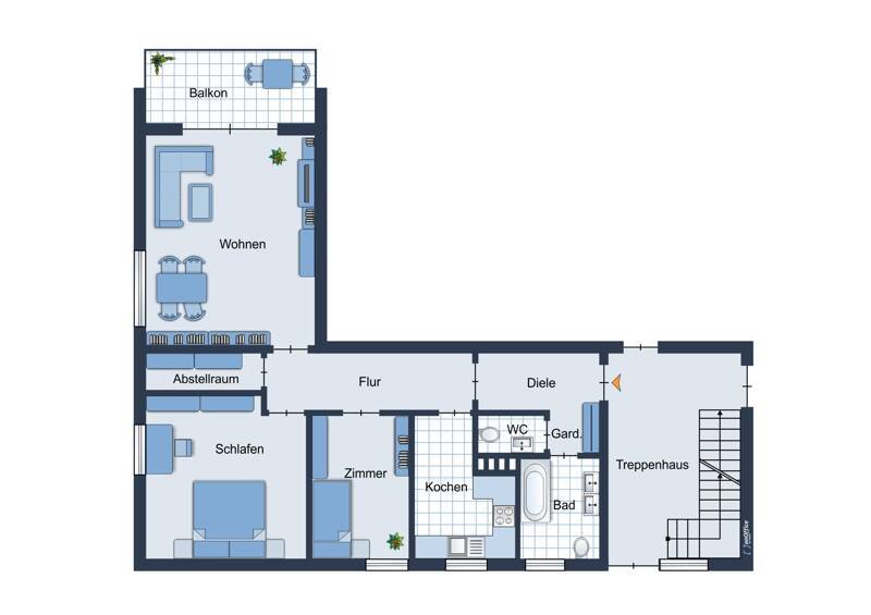 3,5 Erdgeschoßwohnung in zentrumsnaher Lage