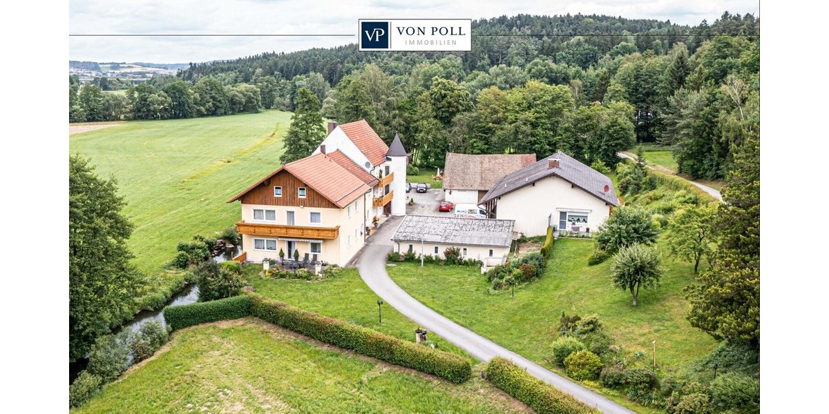Historische Mühlenanlage mit eigener Stromerzeugung, mehreren Wohngebäuden und attraktivem Ertragspotenzial - Mehrfamilienhaus, Wohnhaus Arnschwang | Angebot:26990284