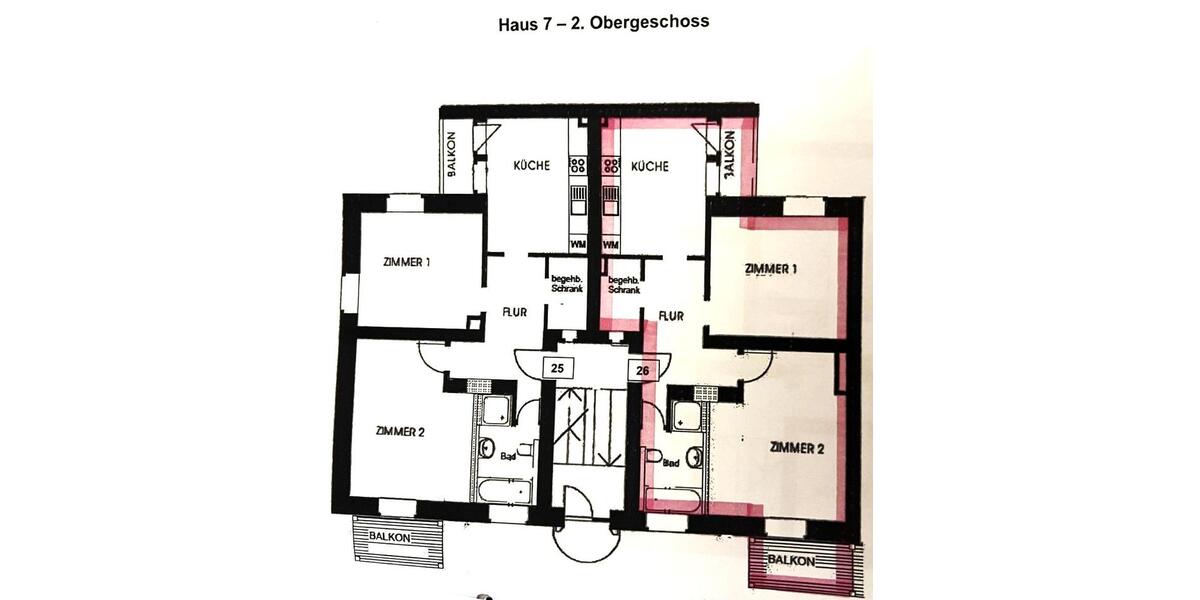Etagenwohnung Augsburg Innenstadt - 2.5 Zimmer, 74 m&sup2;, 349.000&euro; | Angebot:27292978