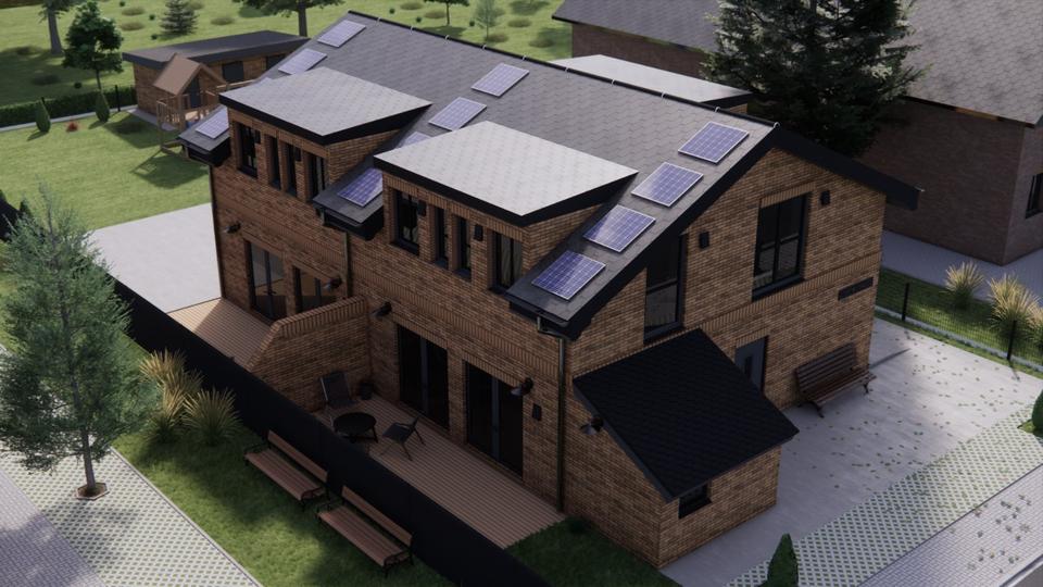 Moderne Neubau-Doppelhaushälfte zur Miete in Büdelsdorf 5 zimmer