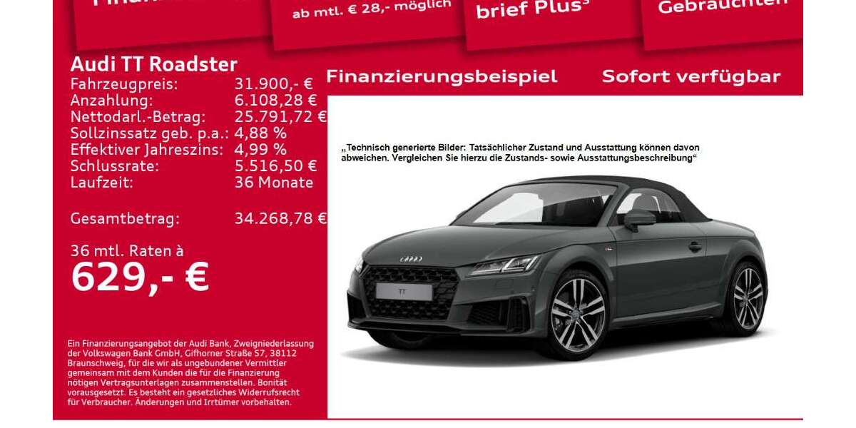 Audi TT 40.100 km 31.900 &euro; Berlin 12489