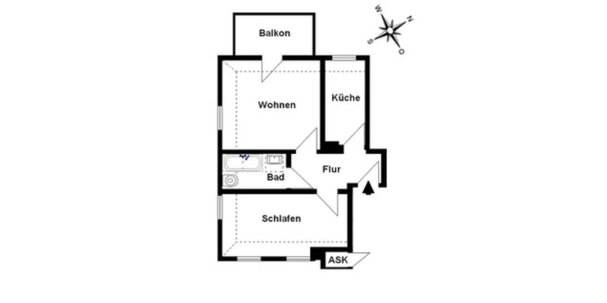 Dachgeschoßwohnung Dresden Cotta - 2 Zimmer, 53 m&sup2;, 132.500&euro; | Angebot:25280388
