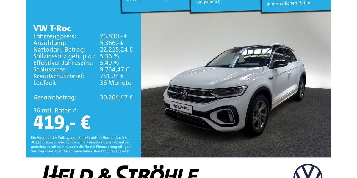 VW T-Roc 23.867 km 26.830 &euro; Neu-Ulm 89231