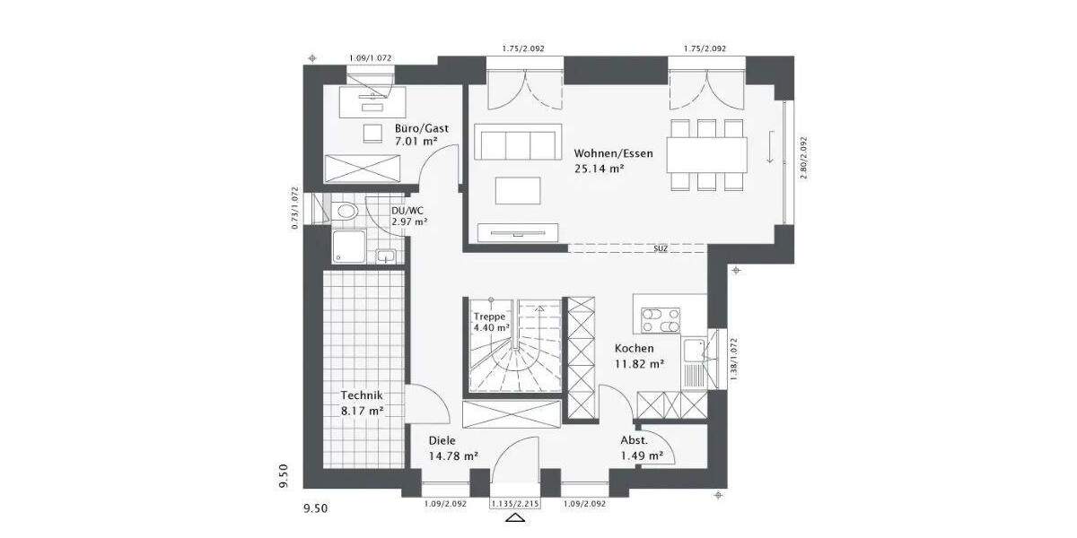 Einfamilienhaus Derschen - 5 Zimmer, 148 m&sup2;, 1.766&euro; | Angebot:25878574