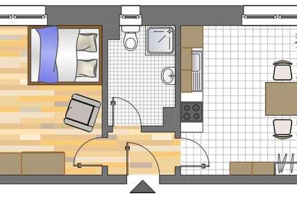 Wohnung zum Mieten in Dortmund 130,94 € 33.96 m² 1 zimmer