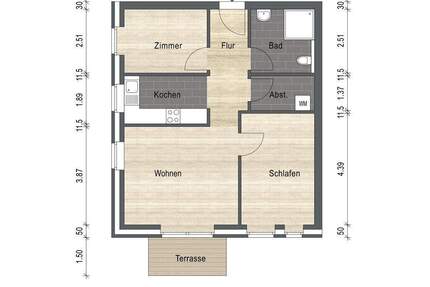 Wohnung Schortens Heidmühle - 3 Zimmer, 63 m&sup2;, 660&euro; | Angebot:25601897