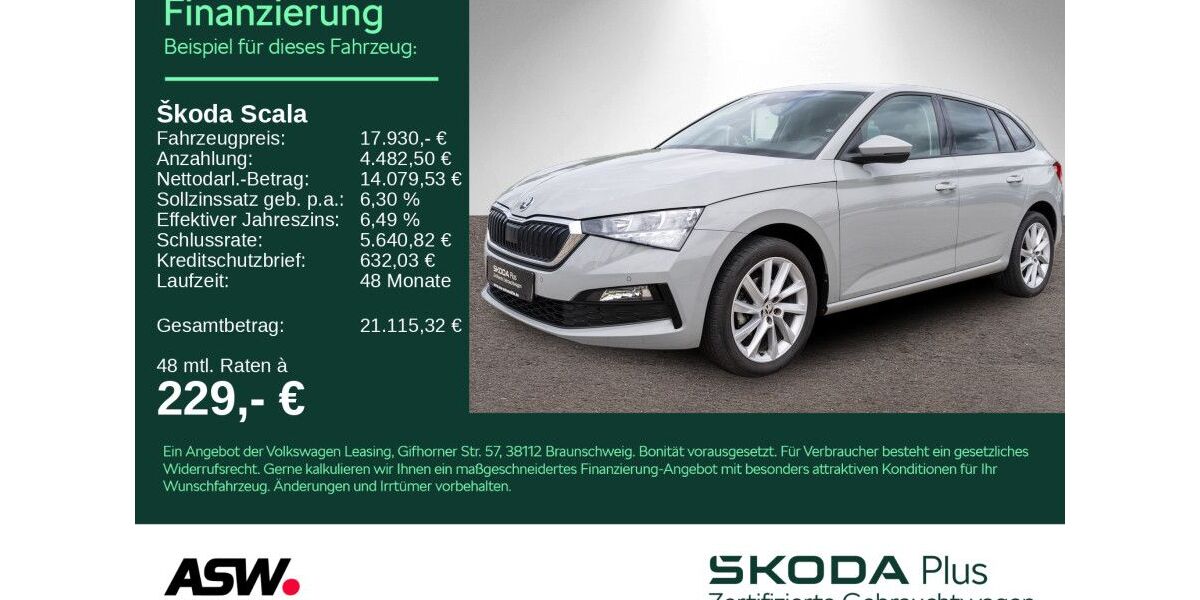Skoda Scala 67.600 km 17.930 &euro; Bad Rappenau 74906