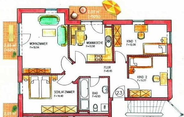 4 Zimmer-Wohnung nähe Zentrum der Stadt Freilassing! - Etagenwohnung Freilassing Mitte | Angebot:26193910