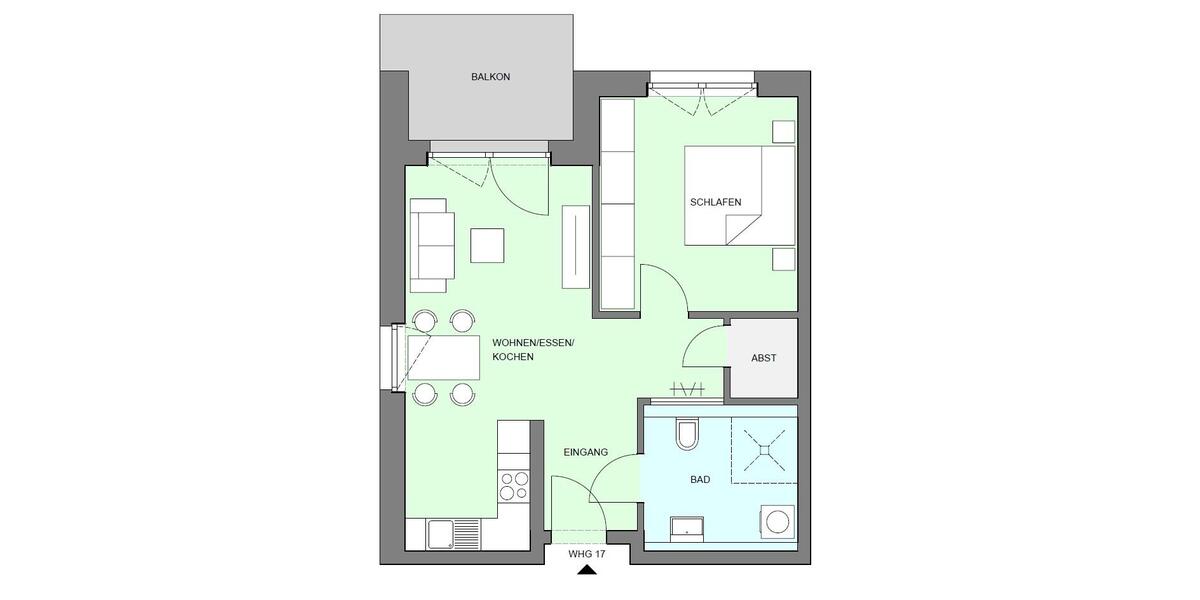 Erdgeschoßwohnung Dornhan - 2.5 Zimmer, 55 m&sup2;, 755&euro; | Angebot:26545773
