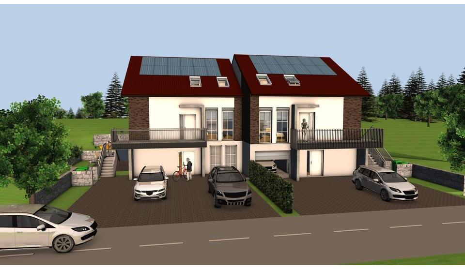 Moderne Doppelhaushälfte mit Terrasse und Gartner in Oberwaldach