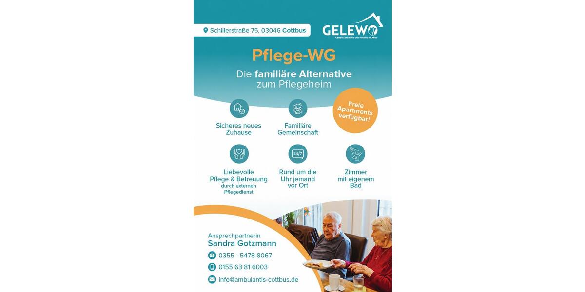Etagenwohnung Cottbus - 1 Zimmer, 25 m&sup2;, 700&euro; | Angebot:26455896