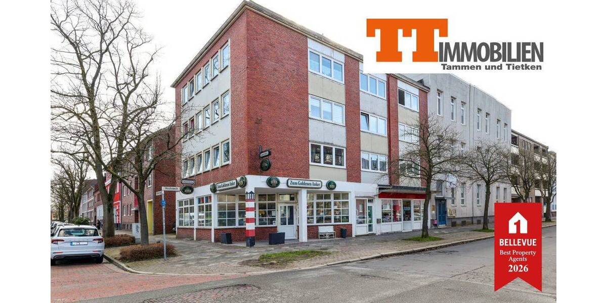 Etagenwohnung Wilhelmshaven Innenstadt - 3 Zimmer, 59 m&sup2;, 370&euro; | Angebot:26834378