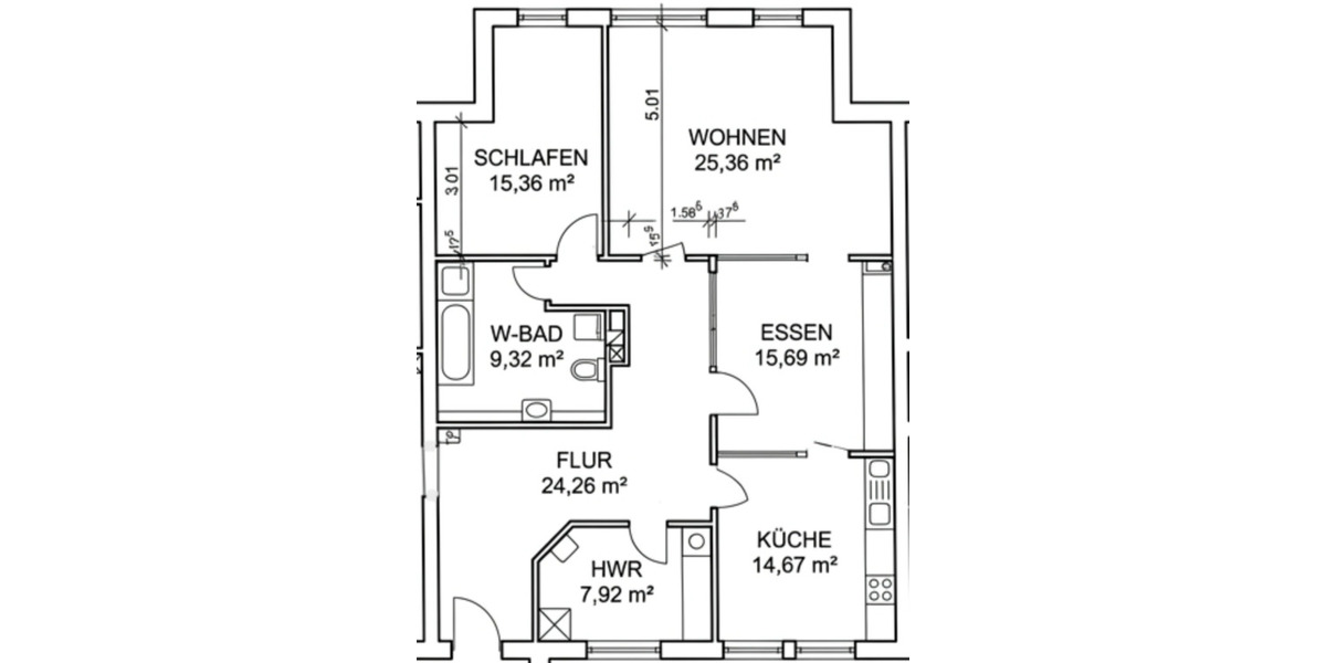 Etagenwohnung Lathen - 2 Zimmer, 110 m&sup2;, 185.000&euro; | Angebot:25887427