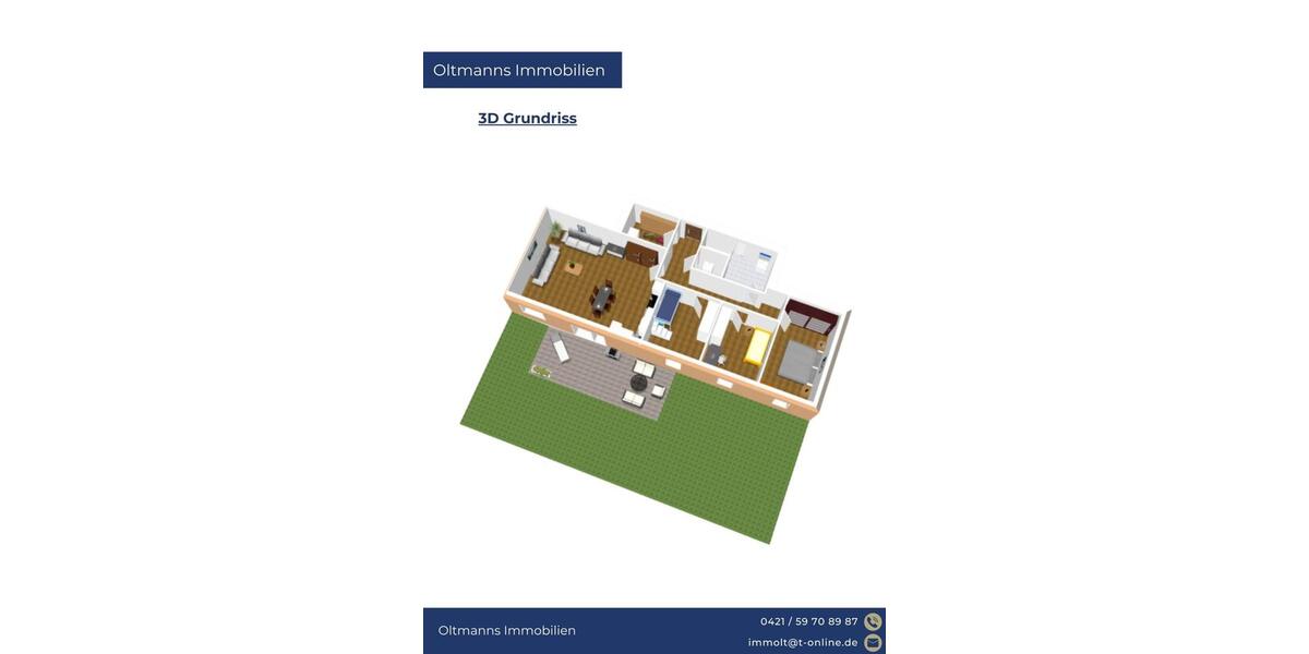 Erdgeschoßwohnung Ganderkesee - 4 Zimmer, 118 m&sup2;, 1.486&euro; | Angebot:24982202