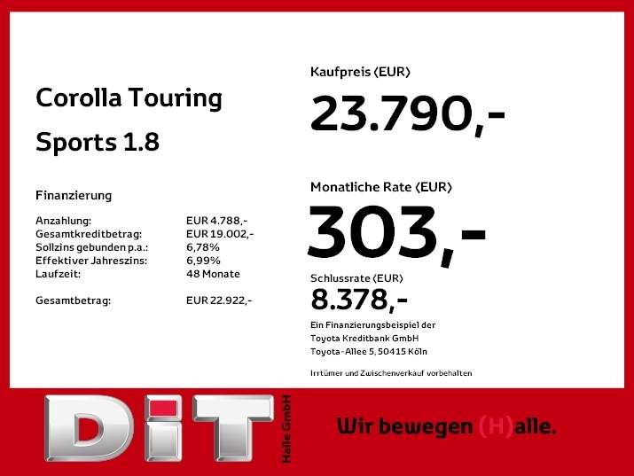 Toyota Corolla 38.452 km 23.790 &euro; Halle 06130