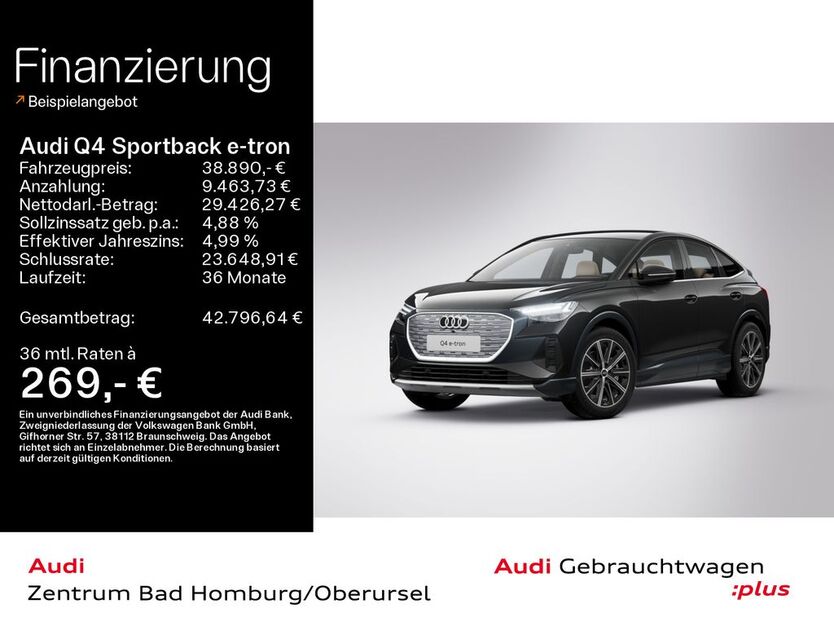 Audi Q4 e-tron 37.681 km 38.890 € Oberursel 61440