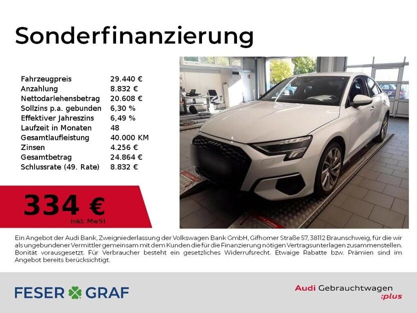 Audi A3 55.800 km 29.440 € Nürnberg 90411
