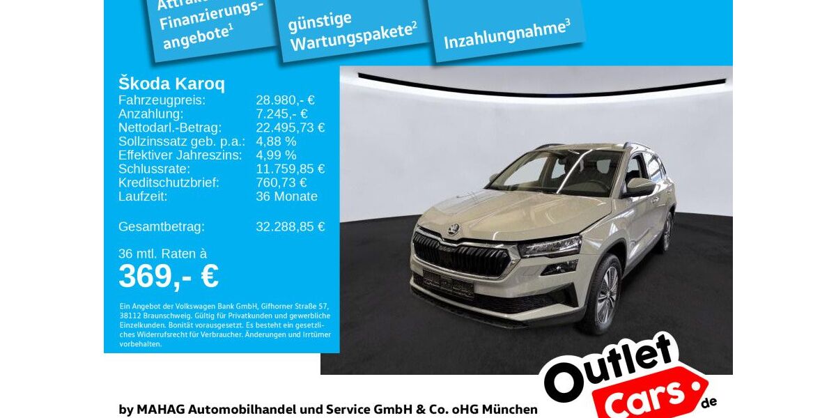 Skoda Karoq 61.185 km 28.980 &euro; Dachau 85221