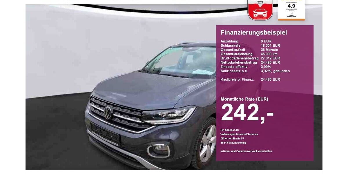 VW T-Cross 18.300 km 24.480 &euro; Albbruck 79774