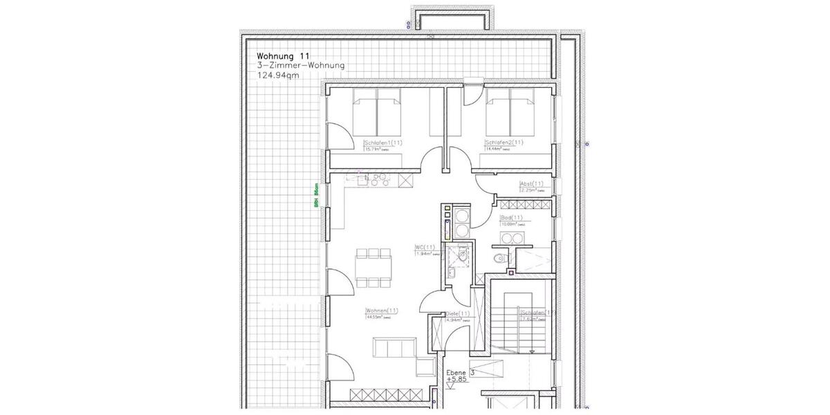 Exklusives Penthouse in zentraler Lage mit Blick über Amberg 3 zimmer