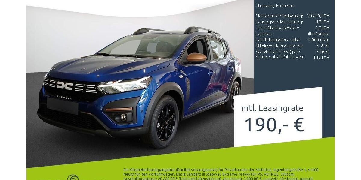 Dacia Sandero 1.500 km 20.220 &euro; Bremen 28207