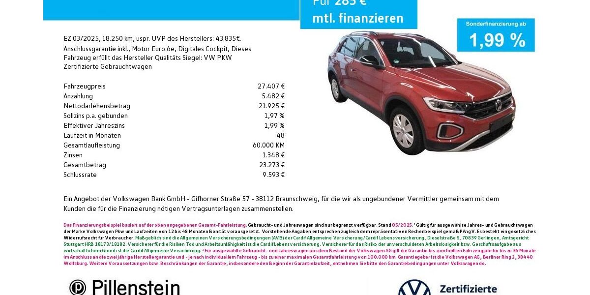 VW T-Roc 18.250 km 27.407 &euro; Fürth 90762