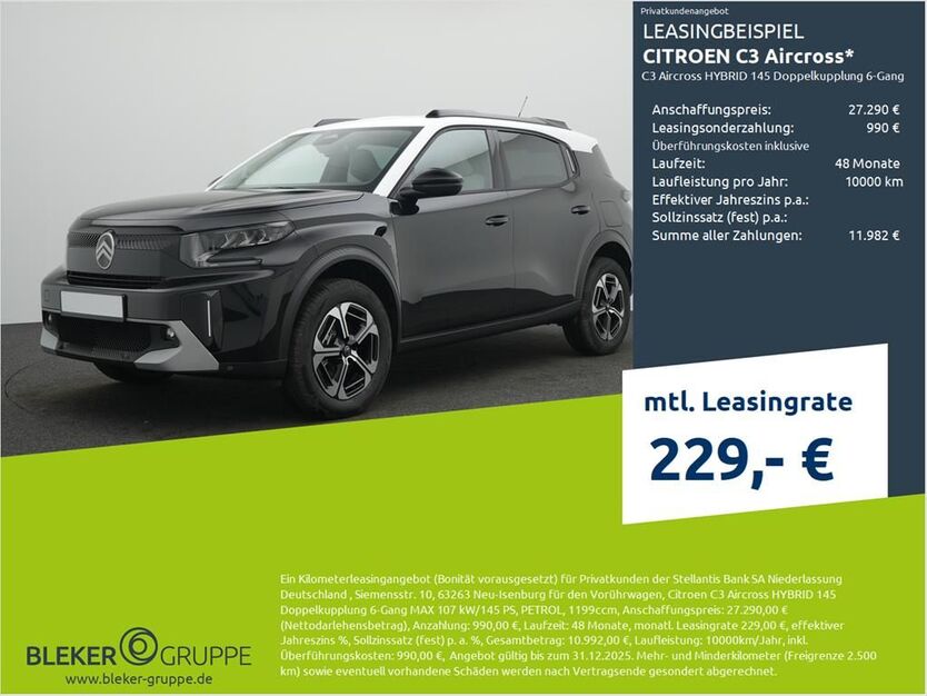 Citroen C3 Aircross 1.500 km 27.290 € Borken 46325