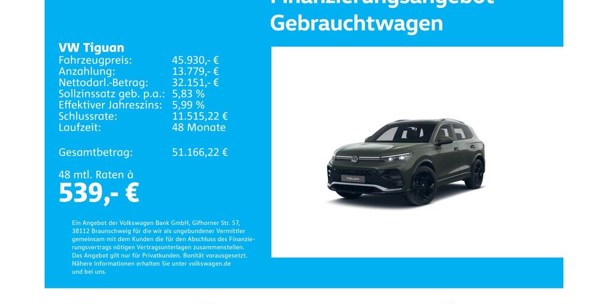 VW Tiguan 25.210 km 45.430 &euro; Stuttgart-Feuerbach 70469