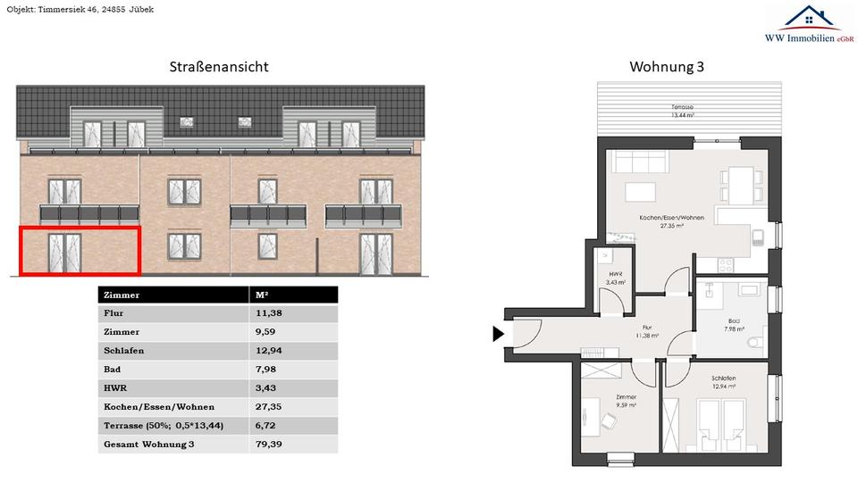 Etagenwohnung Jübek - 13&euro; | Angebot:26412593