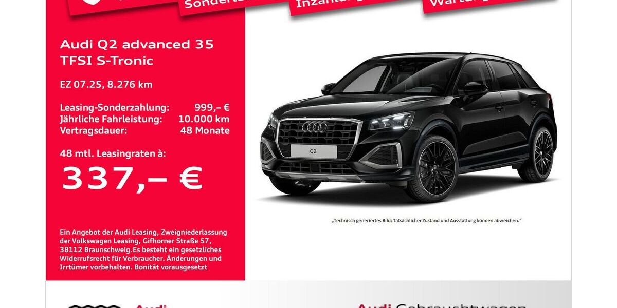 Audi Q2 8.276 km 34.761 &euro; Bremerhaven 27576