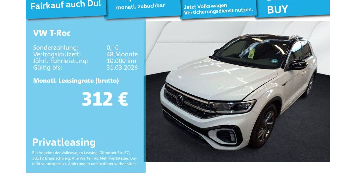 VW T-Roc 25.588 km 29.691 &euro; Mannheim 68309