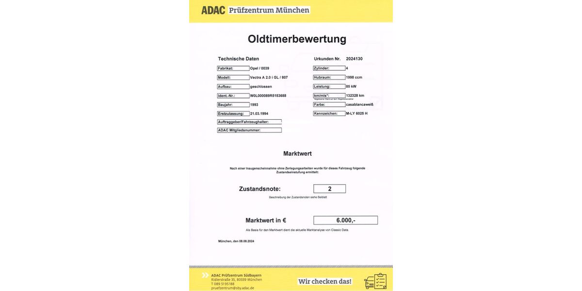Opel Vectra 132.000 km 5.500 &euro; München 80939