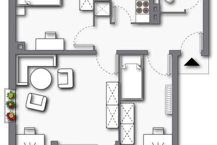 Wohnung Uetersen Klosterbezirk - 3 Zimmer, 63 m&sup2;, 569&euro; | Angebot:26284192